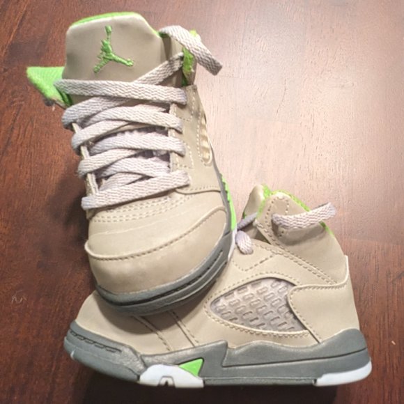 Air Jordan Retro 5 Green Bean - Size Toddler 5C - Picture 13 of 14